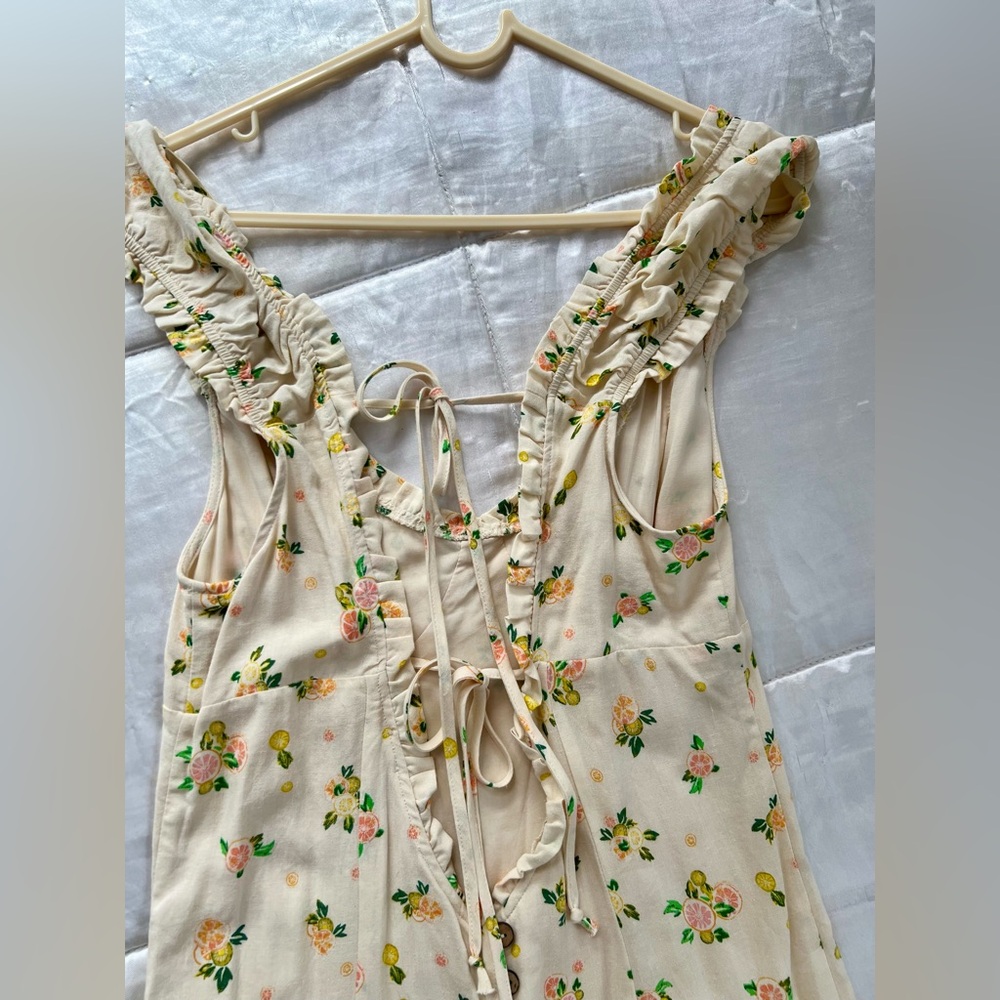 Free People Like a Lady Printed Mini Dress – Size Small, Linen Blend - Picture 11 of 16